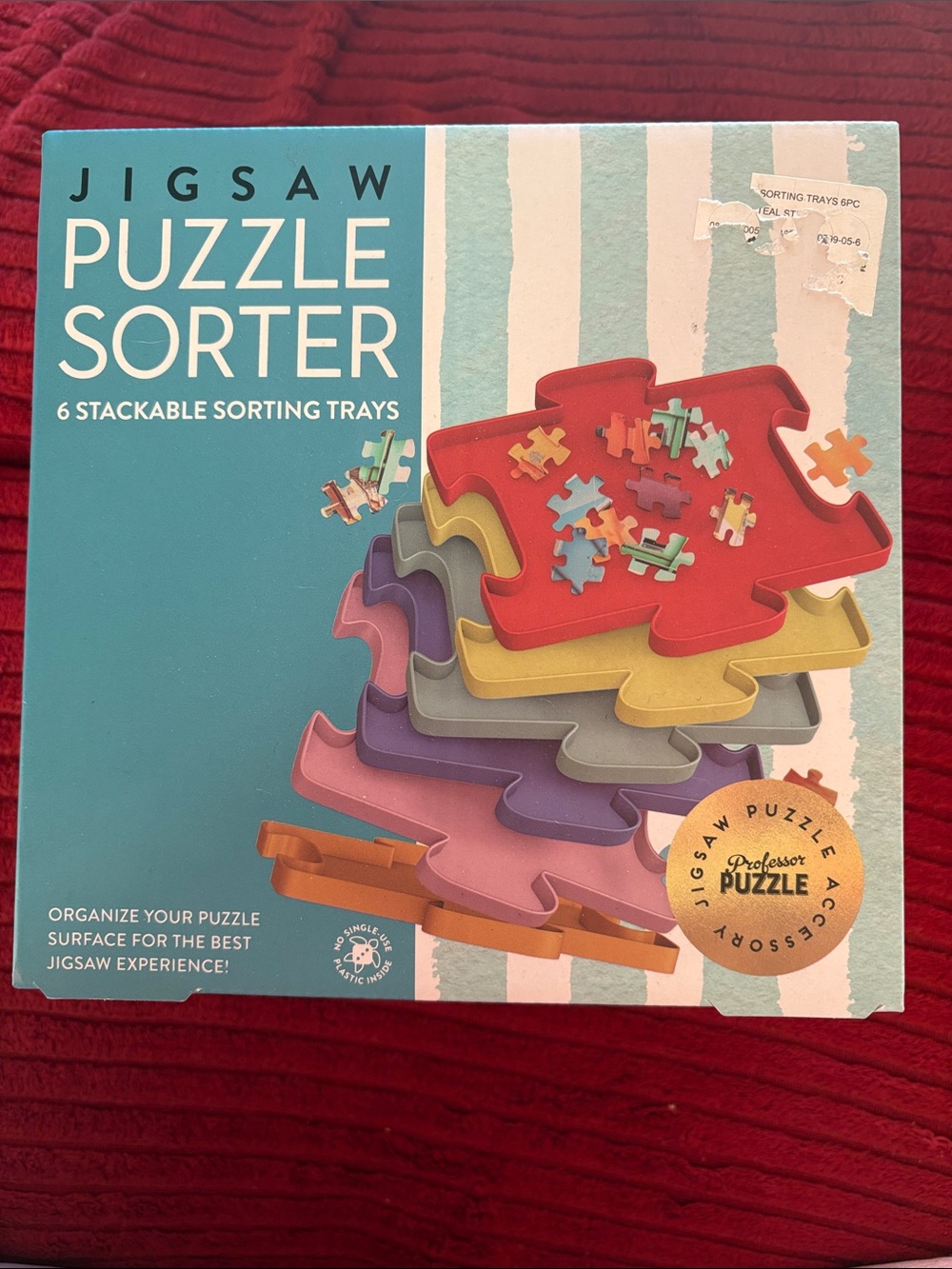 Professor Puzzle Jigsaw Puzzle Sorter - Stackable Multicolor Sorting Trays